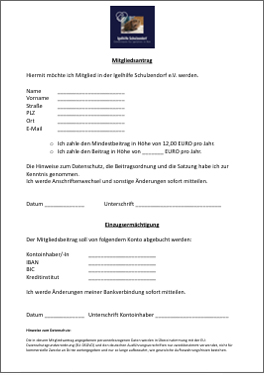 Igelhilfe Schulzendorf Mitgliedsantrag